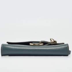 مملوكة مسبقًا Chloe Blue Leather and Suede Mini Faye Crossbody Bag