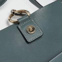 مملوكة مسبقًا Chloe Blue Leather and Suede Mini Faye Crossbody Bag