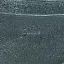 مملوكة مسبقًا Chloe Blue Leather and Suede Mini Faye Crossbody Bag