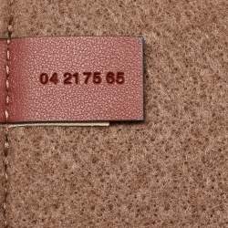 Pre Owned Chloe Brown/Beige Wool and Leather Medium Woody Tote