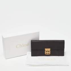 Chloe Black Leather Elsie Continental Wallet