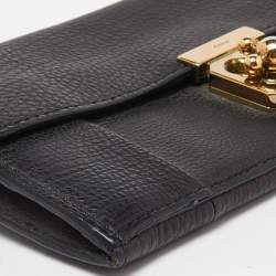 Chloe Black Leather Elsie Continental Wallet