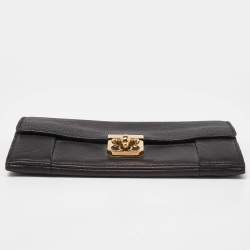 Chloe Black Leather Elsie Continental Wallet