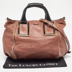 Chloe Brown Leather Medium Ethel Satchel