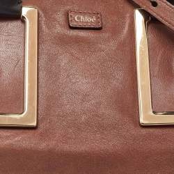 Chloe Brown Leather Medium Ethel Satchel