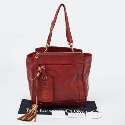 Chloe Cherry Leather Eden Tote 