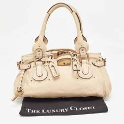 Pre Owned Chloe Beige Leather Medium Paddington Satchel