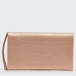 Chloe Rose Gold Leather Bifold Wallet