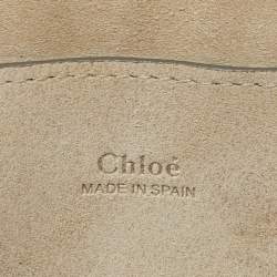 Chloe Brown Leather and Suede Small Faye Shoulder Bag