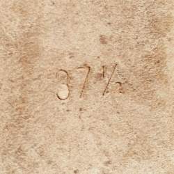 مملوكة مسبقًا Chloe Beige Scalloped Leather Eyelet Detail Ballet Flats Size 37.5