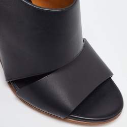 Chloe Black/Blue Suede and Leather Eliza Wedge Slingback Sandals Size 36