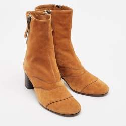 Chloe Brown Suede Ankle Boots Size 37.5