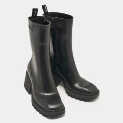 Pre Owned Chloe Black Rubber Betty Rain Boots Size 41