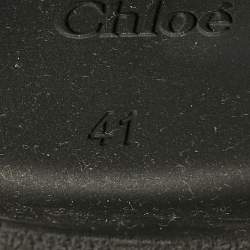 Pre Owned Chloe Black Rubber Betty Rain Boots Size 41