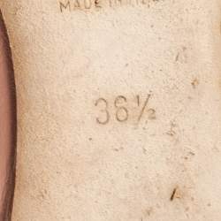 Chloe Pink Scalloped Leather Lauren Ballet Flats Size 36.5