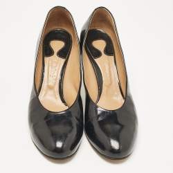 Chloe Black Leather Round Toe Pumps Size 41