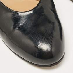 Chloe Black Leather Round Toe Pumps Size 41
