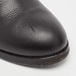 Chloe Black Leather Buckle Detail Ankle Boots Size 38.5