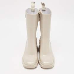 Chloe Cream Rubber Betty Rain Boots Size 35