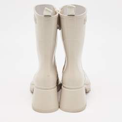 Chloe Cream Rubber Betty Rain Boots Size 35