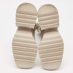 Chloe Cream Rubber Betty Rain Boots Size 35