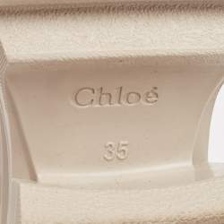 Chloe Cream Rubber Betty Rain Boots Size 35