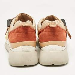 Chloe Multicolor Mesh and Suede Sonnie Sneakers Size 38