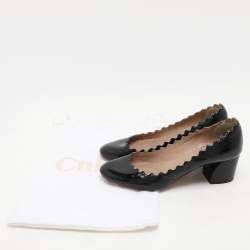 Chloe Black Patent Lauren Pumps Size 36