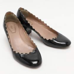 Chloe Black Patent Lauren Pumps Size 36