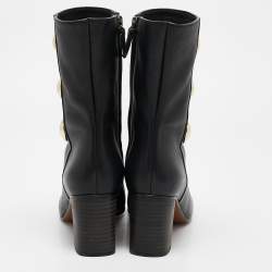 Chloe Black Leather Orlando Ankle Boots Size 35