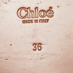 Pre Owned Chloe Brown Leather Kelby Flat Sandals Size 36