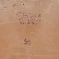 Chloe White/Black Canvas Woody Slide Flats Size 36