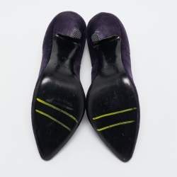 Chloe Purple Velvet Zip Detail Pumps Size 37