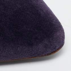 Chloe Purple Velvet Zip Detail Pumps Size 37