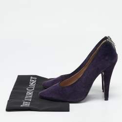 Chloe Purple Velvet Zip Detail Pumps Size 37