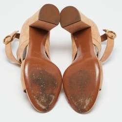 Chloe Orange Suede Ankle Strap Sandals Size 38