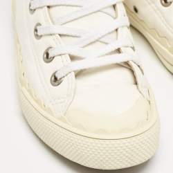 Chloe Off White Leather Kyle High Top Sneakers Size 36