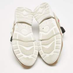 Chloé Multicolor Suede And Fabric Sonnie Low Top Sneakers Size 38