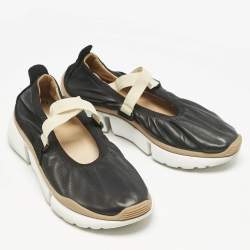 Chloe Black Leather Sonnie Ballerina Sneakers Size 36