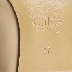 Chloe Beige Leather Convertible Loafers Size 37