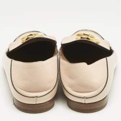 Chloe Beige Leather Convertible Loafers Size 37