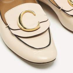 Chloe Beige Leather Convertible Loafers Size 37