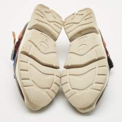Chloé Multicolor Suede and Mesh Sonnie Sneakers Size 39