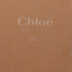 Chloe Off-White Crochet Marcie Espadrille Flats Size 38