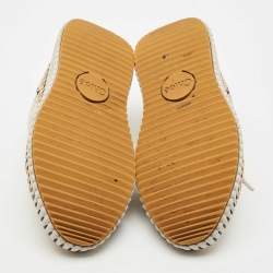 Chloe Multicolor Canvas and Suede Nama Sneakers Size 38