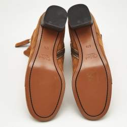 Chloe Brown Suede Lexie Ankle Boots Size 37.5