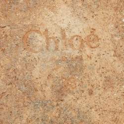 Pre Owned Chloe Light Grey Suede Scalloped Accent Espadrille Flats Size 38