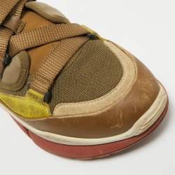 Pre Owned Chloe Tricolor Suede and Mesh Sonnie Sneakers Size 39