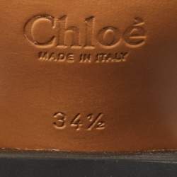 Pre Owned Chloe Black Leather Rylee Ankle Boots Size 34.5