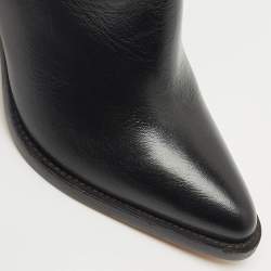 Pre Owned Chloe Black Leather Rylee Ankle Boots Size 34.5